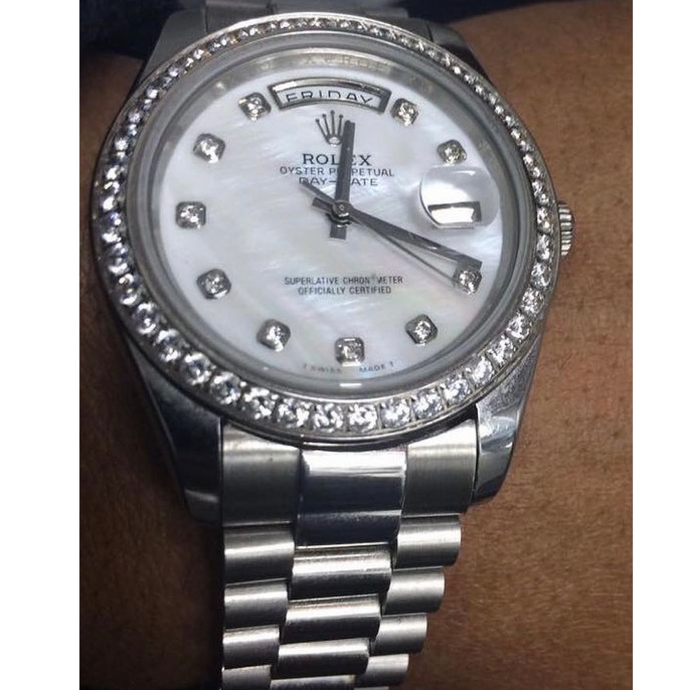 Rolex;White gold,stainless steel.diamonds